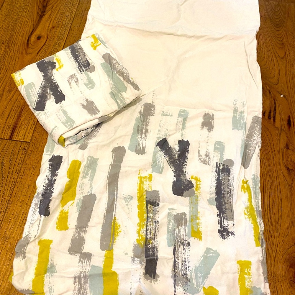 West Elm  king size duvet cover and matching shams